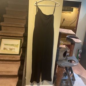 Crystal Sky one-shoulder black jumpsuit - LARGE NWT